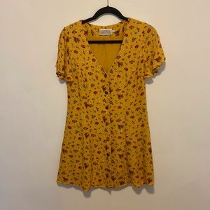 Rayon yellow Propaganda dress